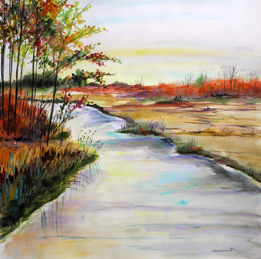 Last Moments of a Autumn Day Painting by John Williams