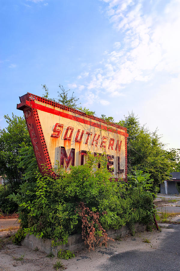 Last Morning At The Southern Motel - Vintage Signs Photograph by Mark Tisdale