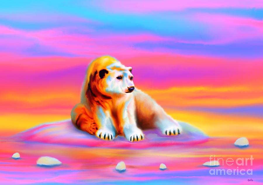 Last Polar Bear Painting by Nick Gustafson