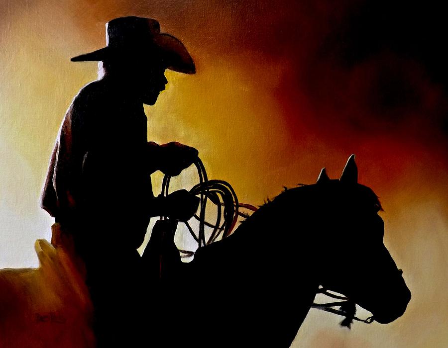 Last Roping Painting by Barry BLAKE