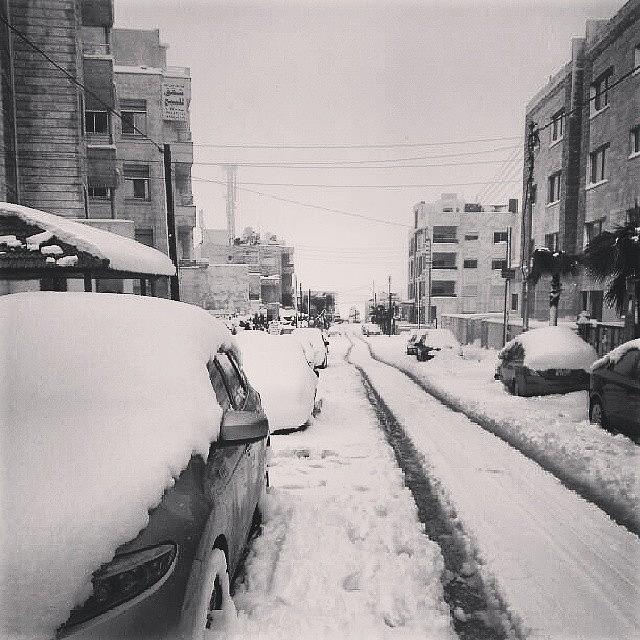 Blackandwhite Photograph - Last Snow In Amman,  Dec. 13 #beamman by Abdelrahman Alawwad