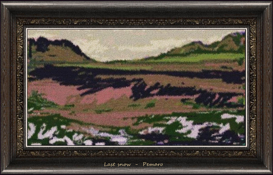 Landscape Painting - Last snow LSn2 by Pemaro