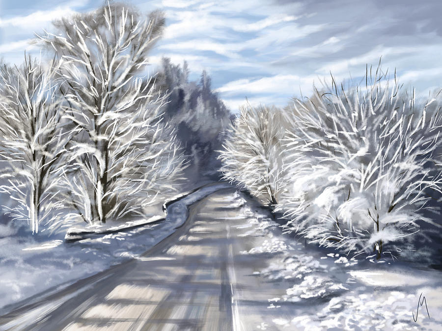 Last snow series n1 Painting by Veronica Minozzi