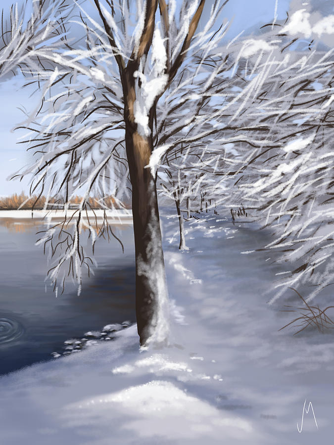 Last snow series n2 Painting by Veronica Minozzi