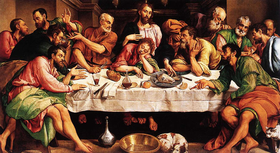 Last Supper Digital Art - Last Supper by Jacopo Bassano