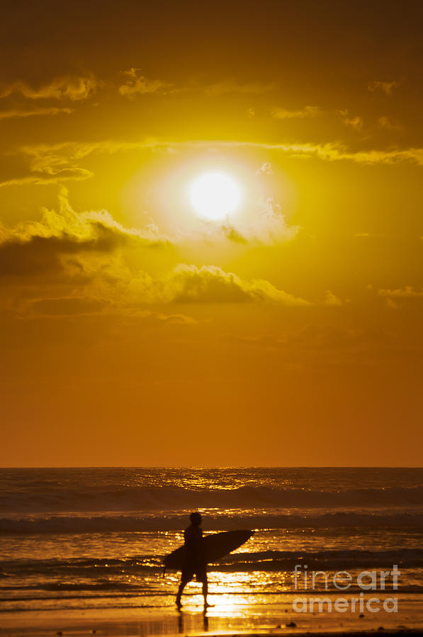 Sunset Photograph - Last Surf of the Day by Stephen Degraaf