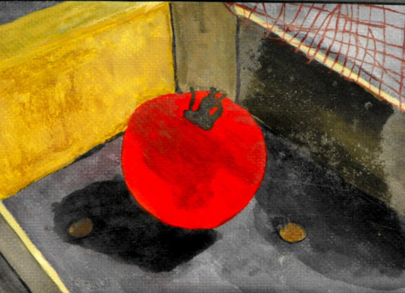 Last Tomato Painting by Larry Farris