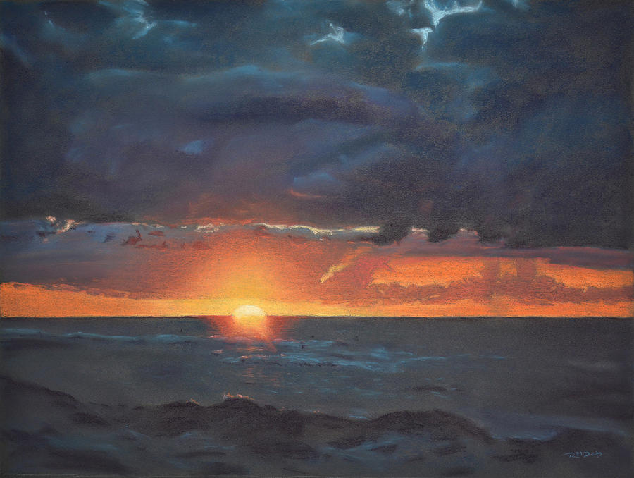 Last Wave Of The Day Painting by Christopher Reid - Fine Art America