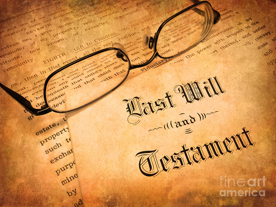 Last Will and Testament Photograph by Lane Erickson