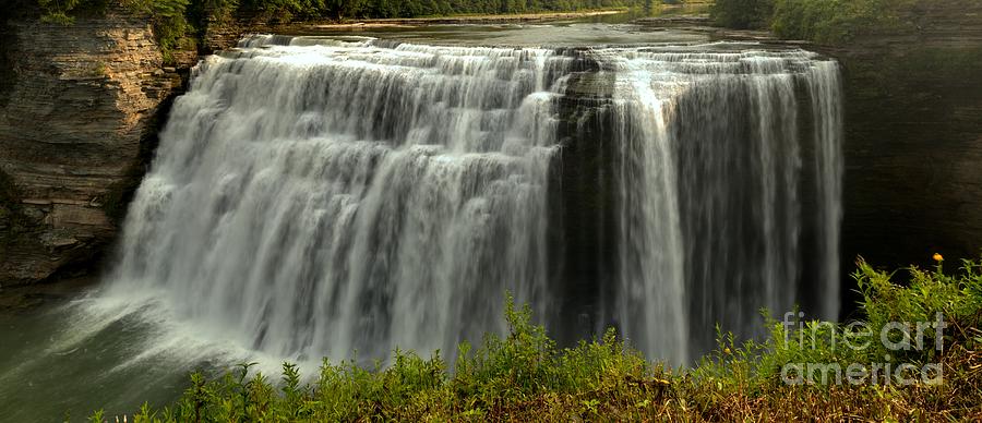 Letchworth Middle Falls Panorama Photograph by Adam Jewell
