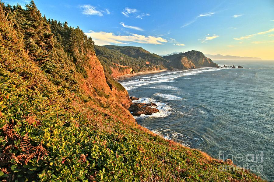 Late Afternoon At Cape Meares Photograph by Adam Jewell