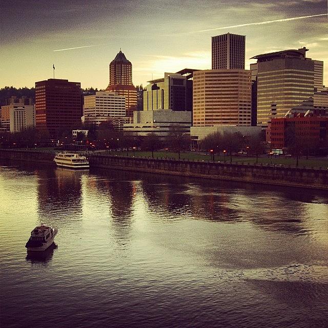 Late Afternoon In Downtown Portland Photograph by Mike Warner