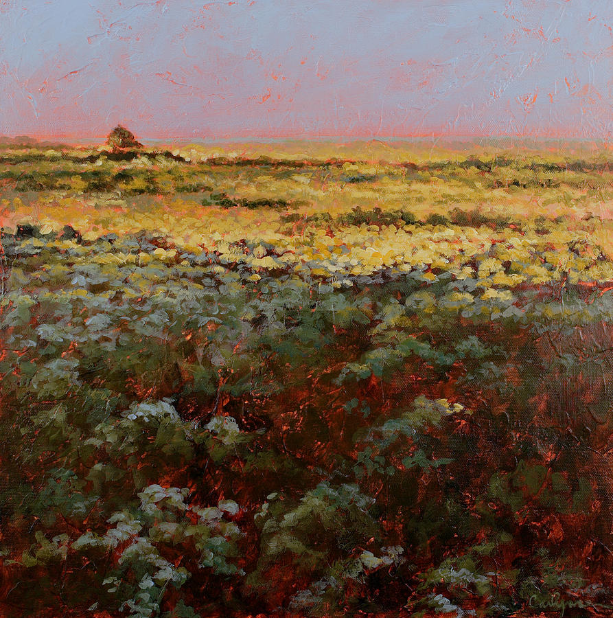 Nature Painting - Late Afternoon Prairie by Carlynne Hershberger