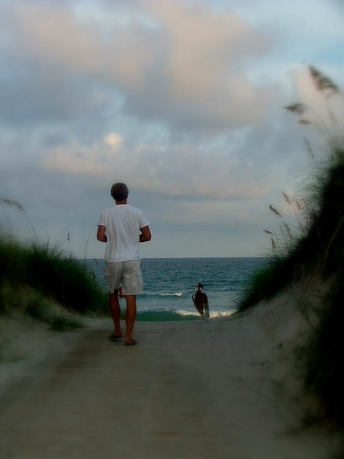 Beach Photograph - Late Afternoon Stroll by Jann Hamilton
