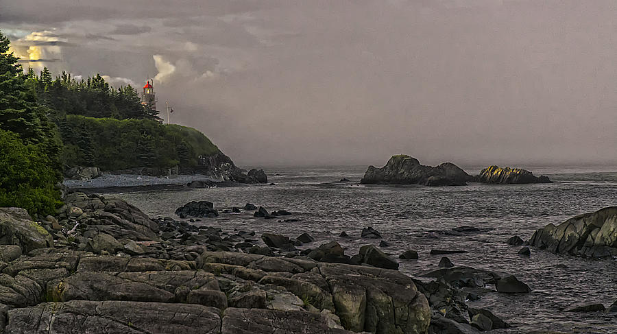 Quoddy Photograph - Late Afternoon Sun on West Quoddy Head Lighthouse by Marty Saccone