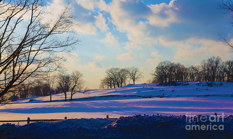 Winter Landscapes Digital Art - Late Afternoon Winter by Dan Hilsenrath