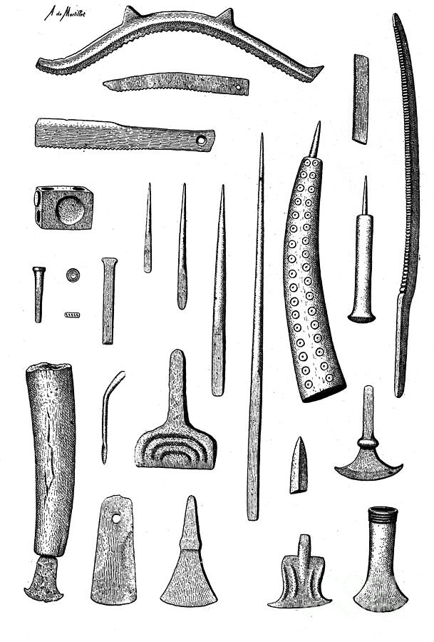 Late Bronze Age Tools, Illustration Photograph by Wellcome Images