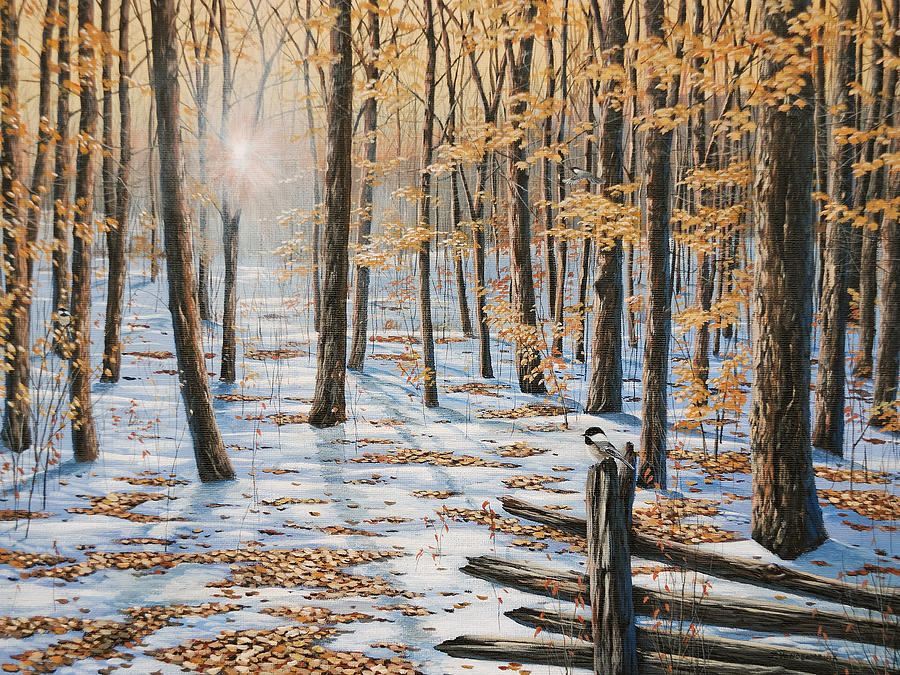 Nature Painting - Late Fall Early Winter by Jake Vandenbrink