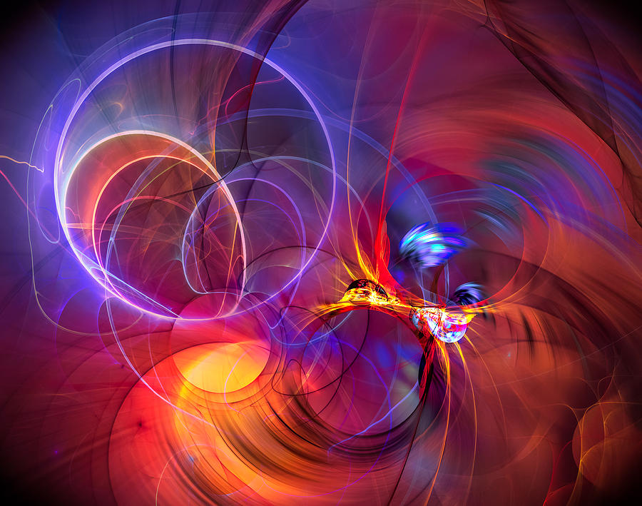 Abstract Digital Art - Late Flight by Modern Abstract