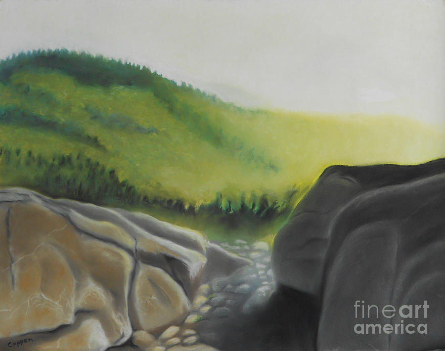 Late Light on Cascade Pastel by Robert Coppen