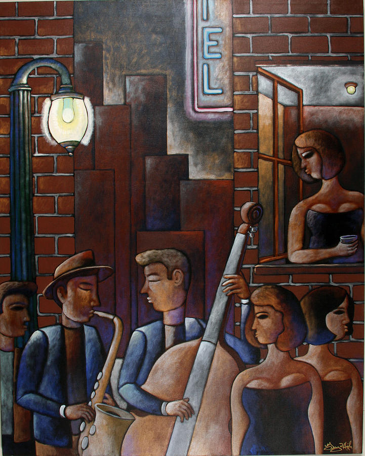 Late Night Jazz in New Orleans Painting by Gerry High