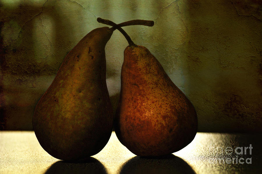 Pear Photograph - Late Night Kiss by Kaye Menner