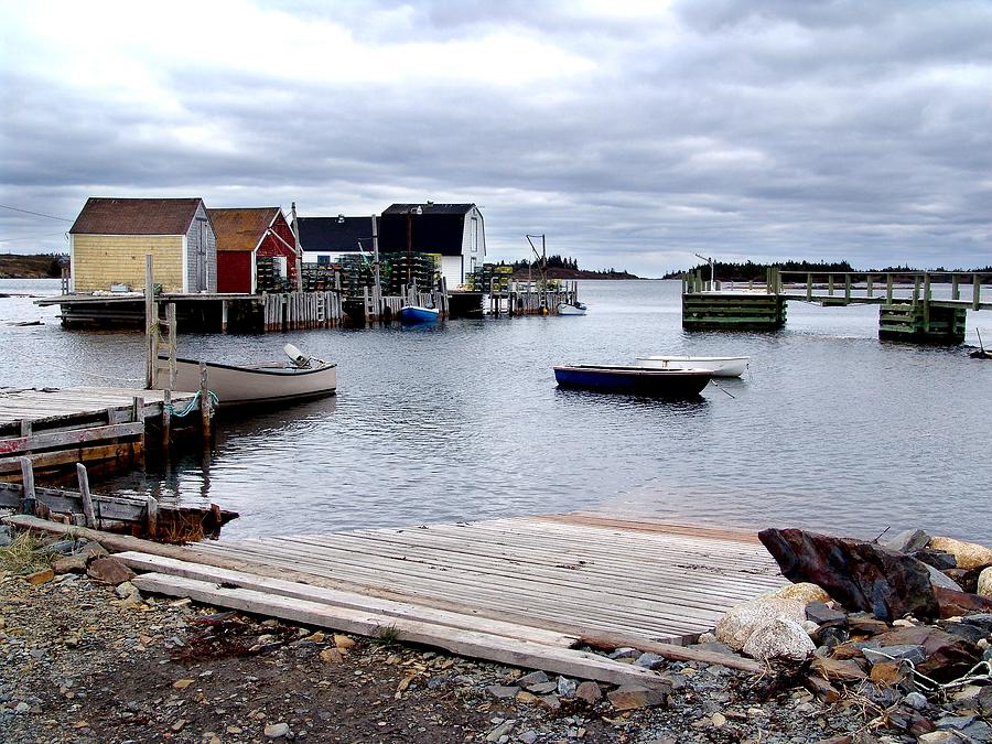 Boat Photograph - Late October in Blue Rocks by George Cousins