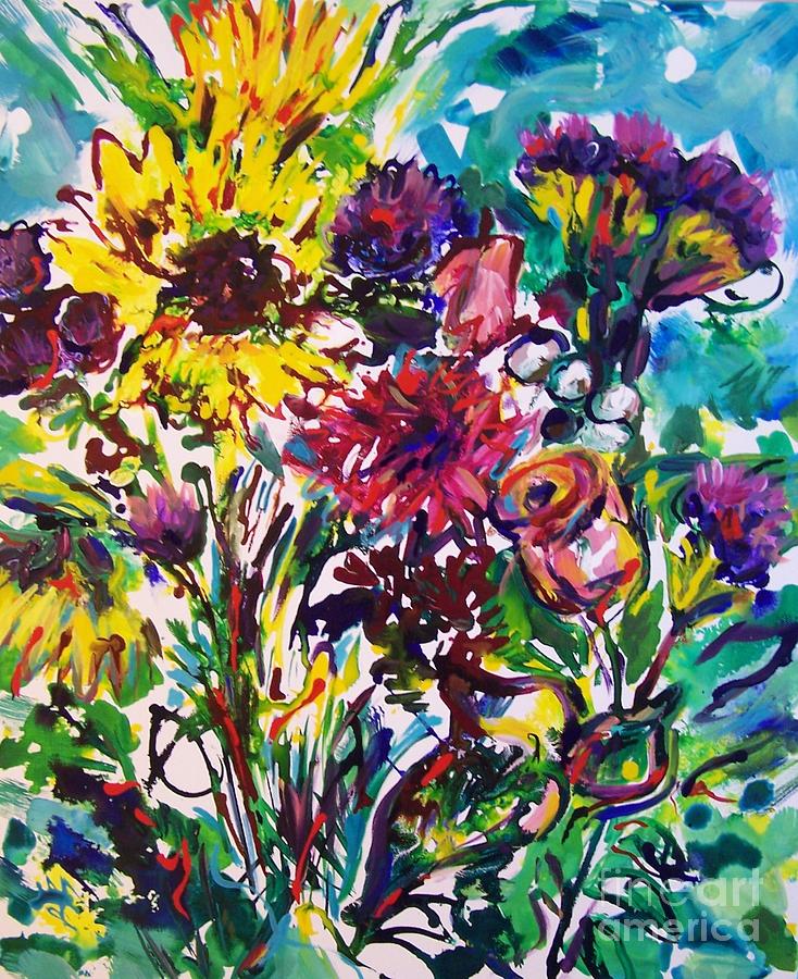 Late Summer Bouquet Painting by Catherine Gruetzke-Blais