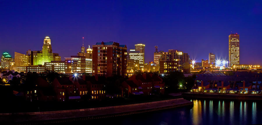 Cityscape Photograph - Late Summer Night In Buffalo by Don Nieman