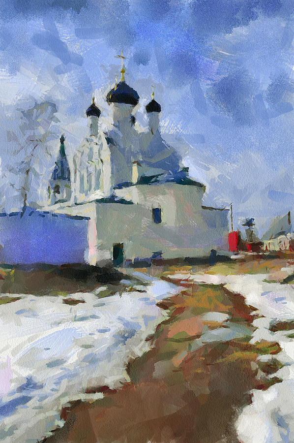 Late winter Church 2 Digital Art by Yury Malkov