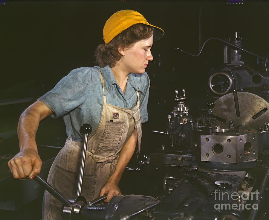 Lathe Operator 1942 Photograph by Padre Art