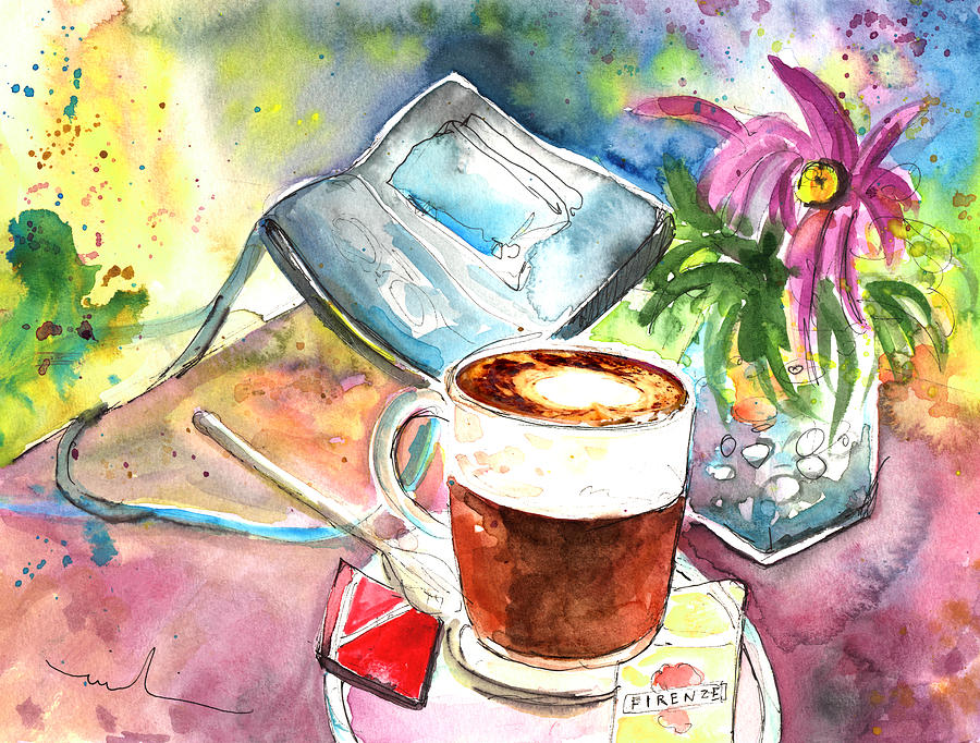 Impressionism Painting - Latte Macchiato in Italy 01 by Miki De Goodaboom