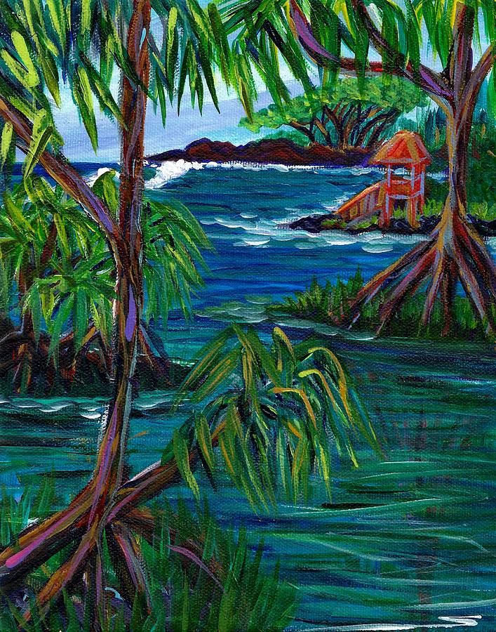 Hawaii Painting - Lau Halas at the Ice ponds by Suzanne D MacAdam