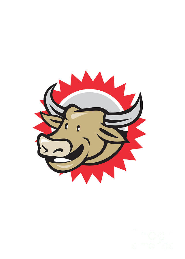 laughing bull clipart