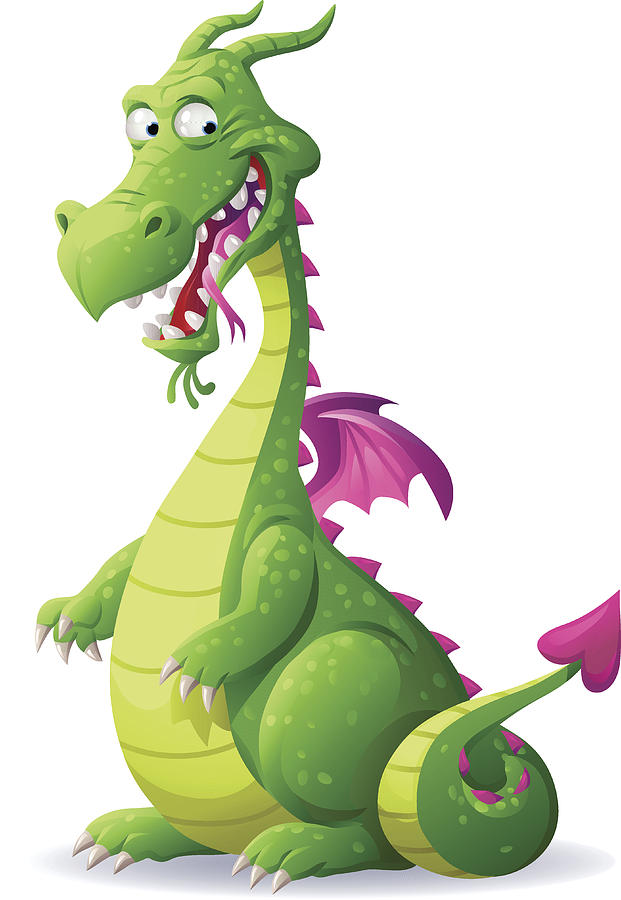 Laughing Green Dragon Drawing by Kbeis