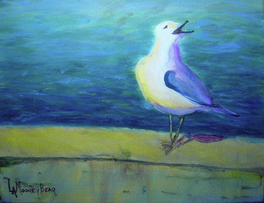Seagull Painting - Laughing Gull by Lauren Mooney Bear