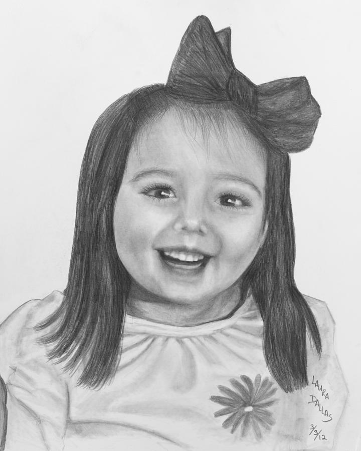 Laughing Jenna Drawing by Laura Dallas - Fine Art America