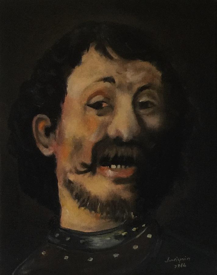 Laughing Man Painting by Ryszard Ludynia