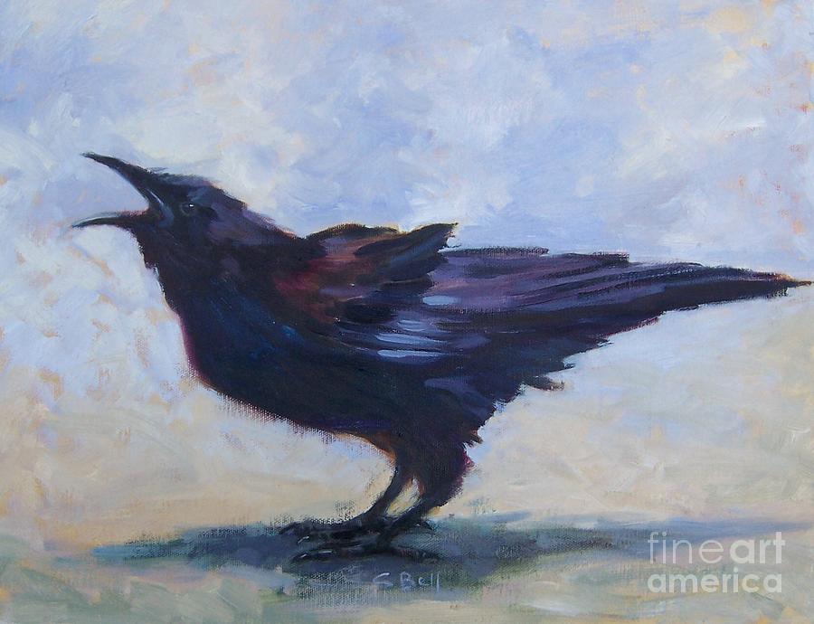 Laughing Raven Painting by Susan Bell | Fine Art America