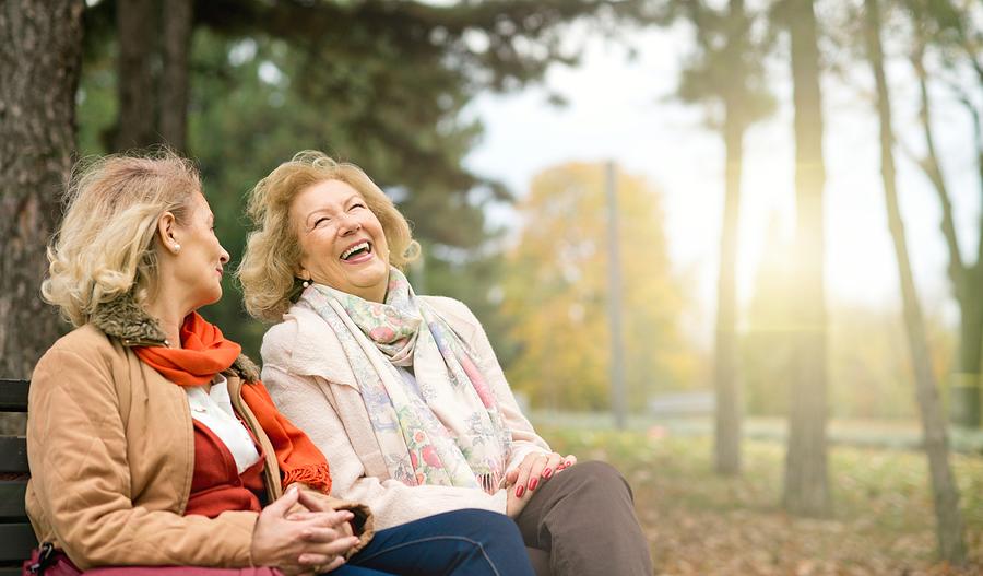 Laughing seniors. Photograph by MStudioImages