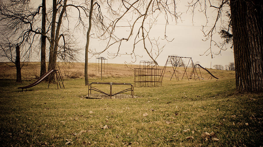 Playground Photograph - Laughter Is Gone by Off The Beaten Path Photography - Andrew Alexander