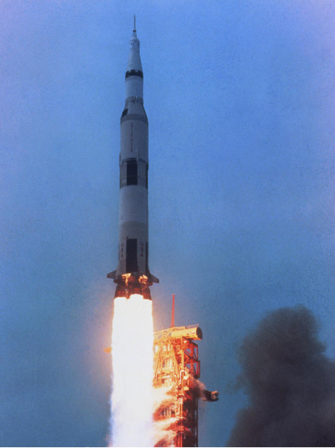 Launch Of Apollo 13 On A Saturn V Rocket Photograph by Nasa/science Photo Library
