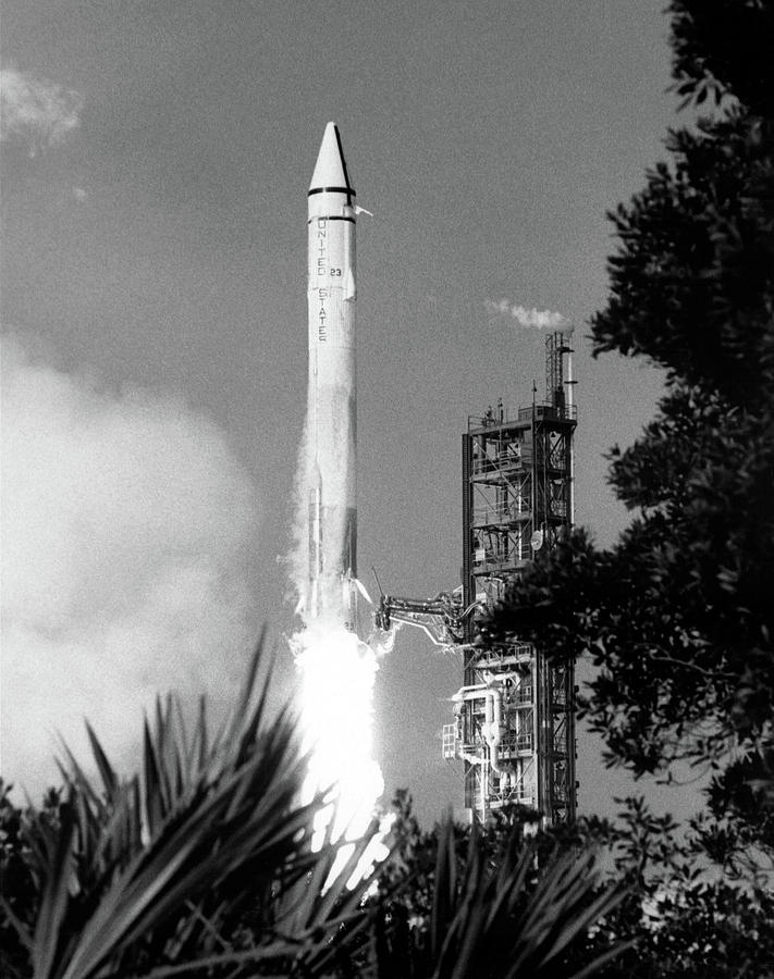 Centaur Photograph - Launch Of Mariner 9 by Nasa/ksc/science Photo Library
