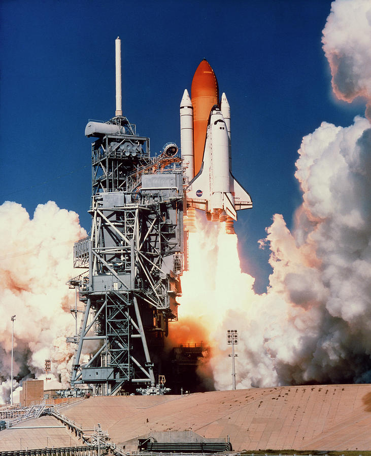Space Photograph - Launch Of The Space Shuttle Discovery On Sts-95 by Nasa/science Photo Library