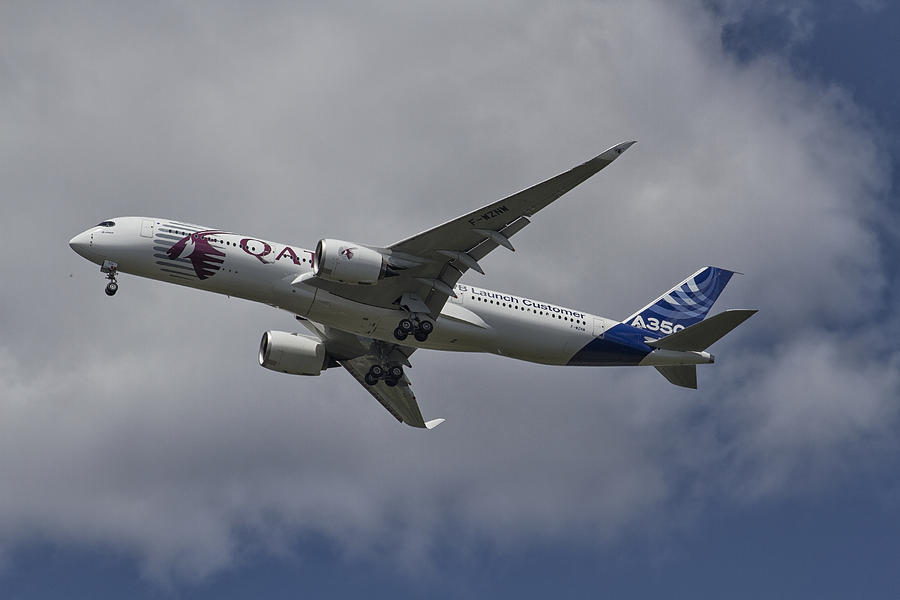 Launching Airbus A350 Photograph by Shirley Mitchell