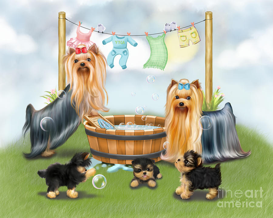 Laundry Day Mixed Media by Catia Lee Laundry Day Mixed Media by Catia Lee