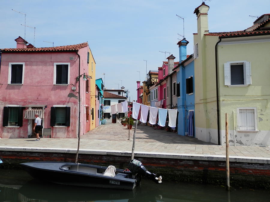 Laundry Day in Burano Photograph by Pema Hou