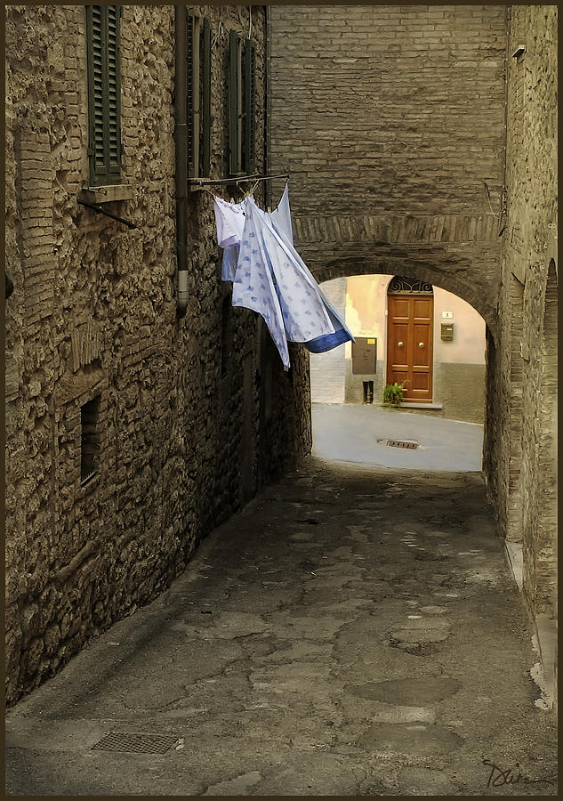 Laundry Day in Volterra Photograph by Peggy Dietz
