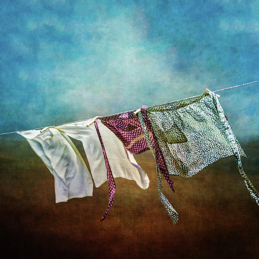 Laundry Drying On The Clothesline Photograph by Melinda Moore