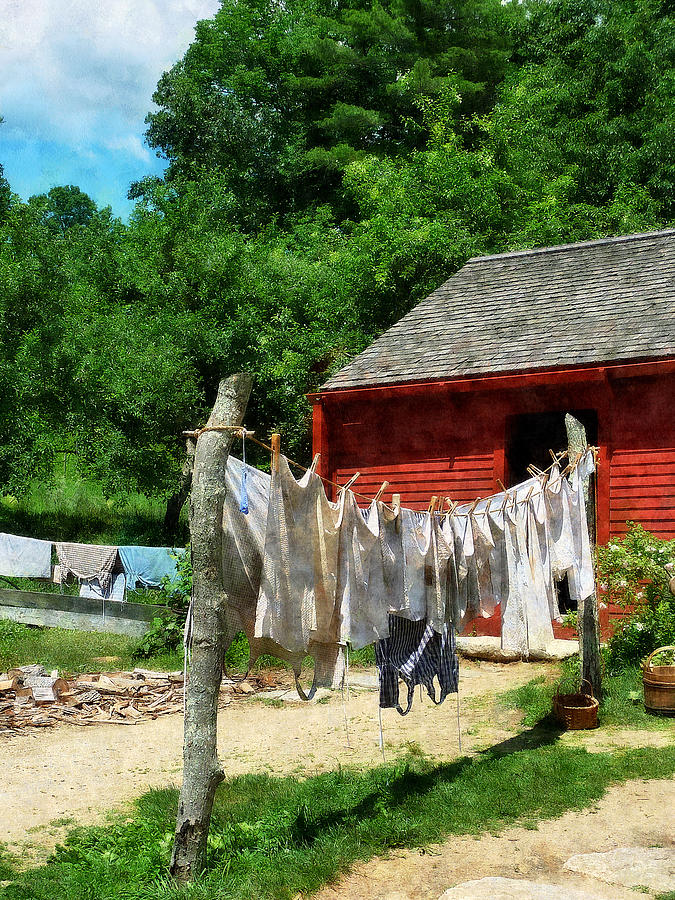 Laundry Hanging on Line Photograph by Susan Savad